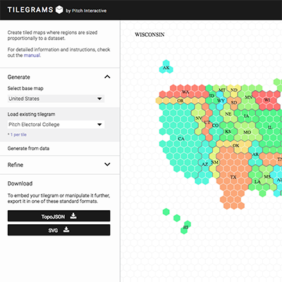 Screenshot of tilegrams